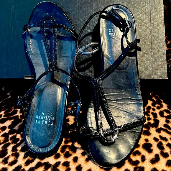 STUART WEITZMAN sandals 7-1/2 gently used - Picture 1 of 4
